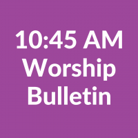 1045 AM Worship Bulletin